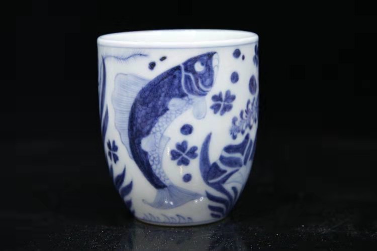 鱼藻纹闻香杯